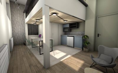 Une cuisine sur mesure pour un bureau à Villeurbanne